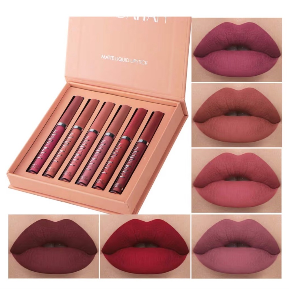 Luxurious Matte Lipstick Set - 6 Shades of Pink and Red
